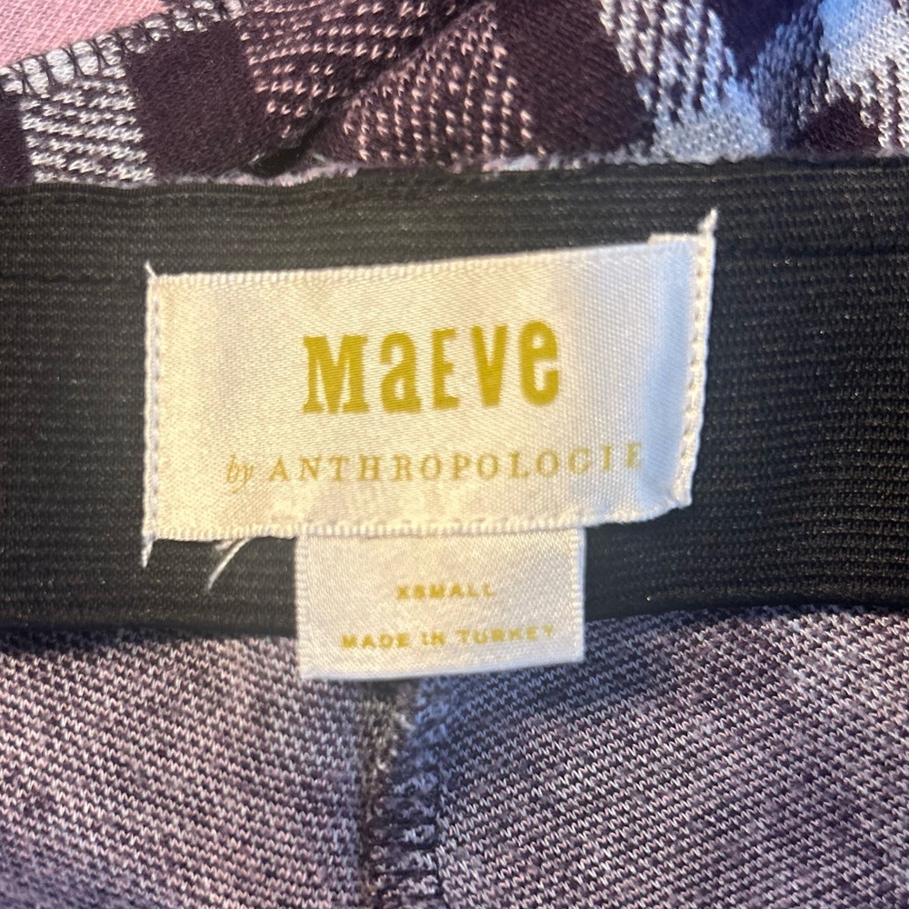 Maeve from Anthropologie Women’s Cropped Flare Pants in Purple Plaid, Size XS - Picture 10 of 13